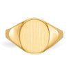 Gold Polished Circle Open Back Signet Ring — 14k Yellow Gold