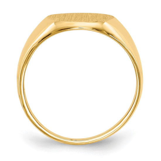 Gold Polished Circle Open Back Signet Ring — 14k Yellow Gold