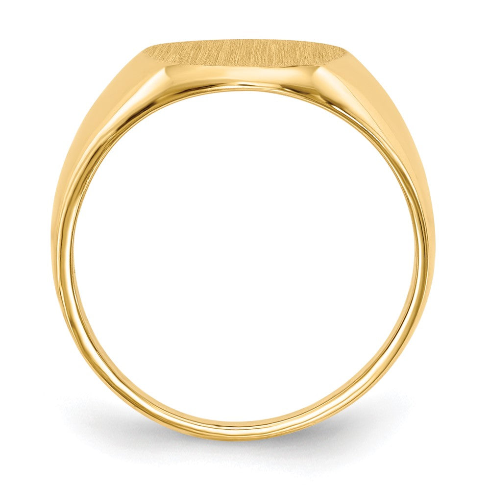Gold Polished Circle Open Back Signet Ring — 14k Yellow Gold
