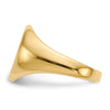 Gold Polished Circle Open Back Signet Ring — 14k Yellow Gold