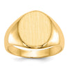 Gold Polished Circle Open Back Signet Ring — 14k Yellow Gold