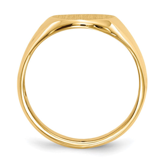Gold Polished Circle Open Back Signet Ring — 14k Yellow Gold