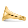 Gold Polished Circle Open Back Signet Ring — 14k Yellow Gold