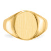 Gold Polished Circle Open Back Signet Ring — 14k Yellow Gold