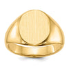 Gold Polished Circle Open Back Signet Ring — 14k Yellow Gold