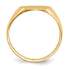 Gold Polished Circle Open Back Signet Ring — 14k Yellow Gold