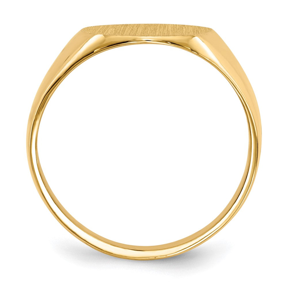 Gold Polished Circle Open Back Signet Ring — 14k Yellow Gold