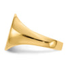 Gold Polished Circle Open Back Signet Ring — 14k Yellow Gold