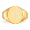 Gold Polished Circle Open Back Signet Ring — 14k Yellow Gold