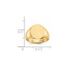 Gold Polished Circle Open Back Signet Ring — 14k Yellow Gold