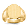 Gold Polished Circle Open Back Signet Ring