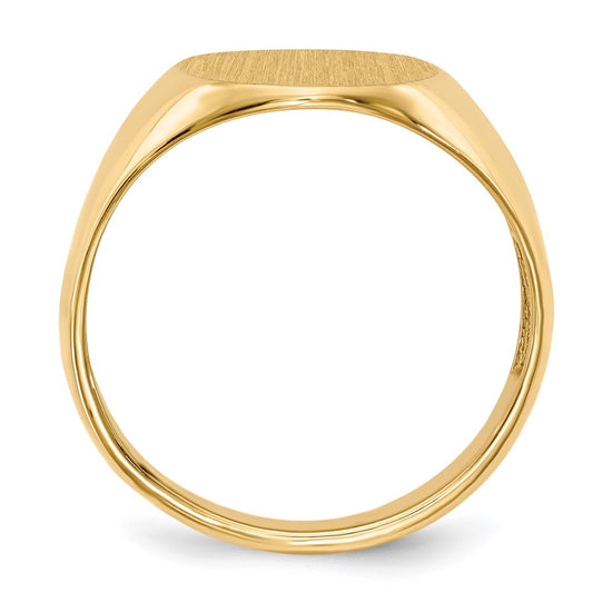 Gold Polished Circle Open Back Signet Ring — 10k Yellow Gold