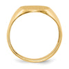Gold Polished Circle Open Back Signet Ring — 10k Yellow Gold