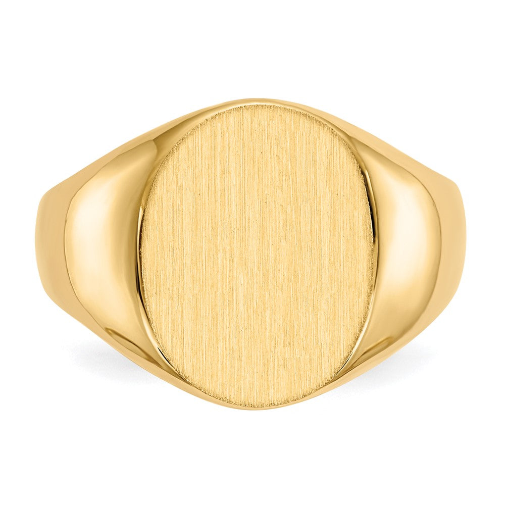 Gold Polished Circle Open Back Signet Ring — 10k Yellow Gold
