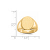 Gold Polished Circle Open Back Signet Ring — 14k Yellow Gold
