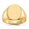 Gold Polished Circle Open Back Signet Ring — 14k Yellow Gold