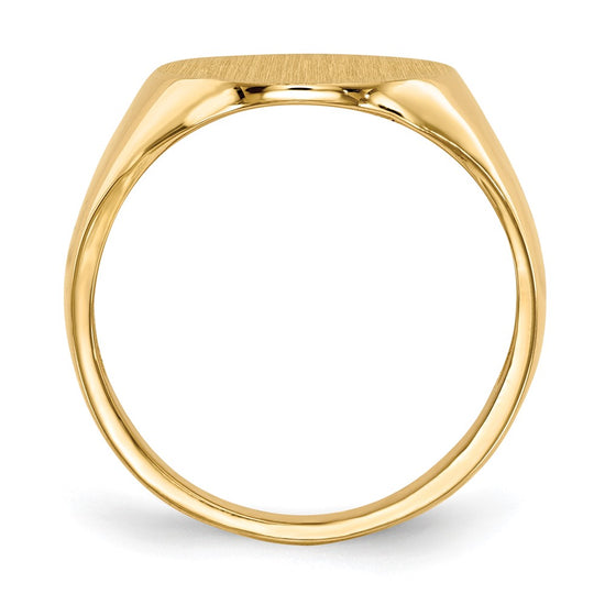 Gold Polished Circle Open Back Signet Ring — 14k Yellow Gold