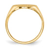 Gold Polished Circle Open Back Signet Ring — 14k Yellow Gold