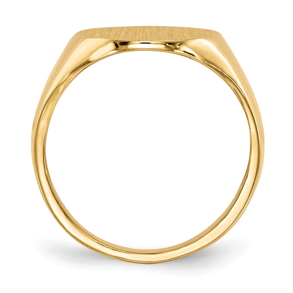 Gold Polished Circle Open Back Signet Ring — 14k Yellow Gold