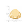 Gold Polished Circle Open Back Signet Ring — 14k Yellow Gold