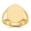Gold Polished Circle Open Back Signet Ring — 14k Yellow Gold