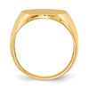 Gold Polished Circle Open Back Signet Ring — 14k Yellow Gold