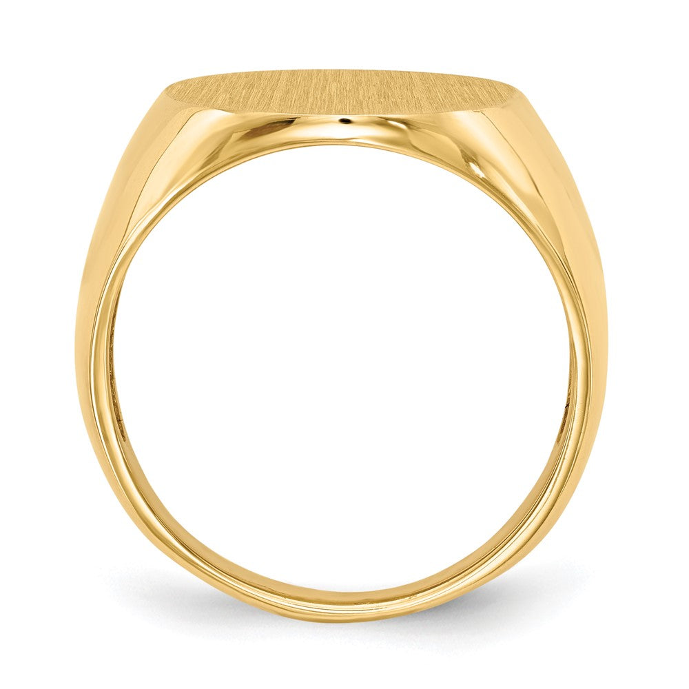 Gold Polished Circle Open Back Signet Ring — 14k Yellow Gold