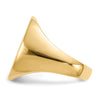 Gold Polished Circle Open Back Signet Ring — 14k Yellow Gold