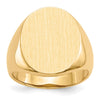 Gold Polished Circle Open Back Signet Ring — 14k Yellow Gold