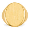 Gold Polished Circle Open Back Signet Ring — 14k Yellow Gold