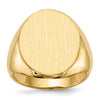 Gold Polished Circle Open Back Signet Ring — 14k Yellow Gold