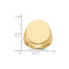 Gold Polished Circle Open Back Signet Ring — 14k Yellow Gold