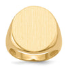 Gold Polished Circle Open Back Signet Ring — 14k Yellow Gold