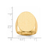 Gold Polished Tall Oval Open Back Signet Ring