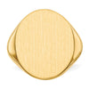 Gold Polished Circle Closed Back Signet Ring — 20x18 mm