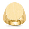 Gold Polished Circle Closed Back Signet Ring
