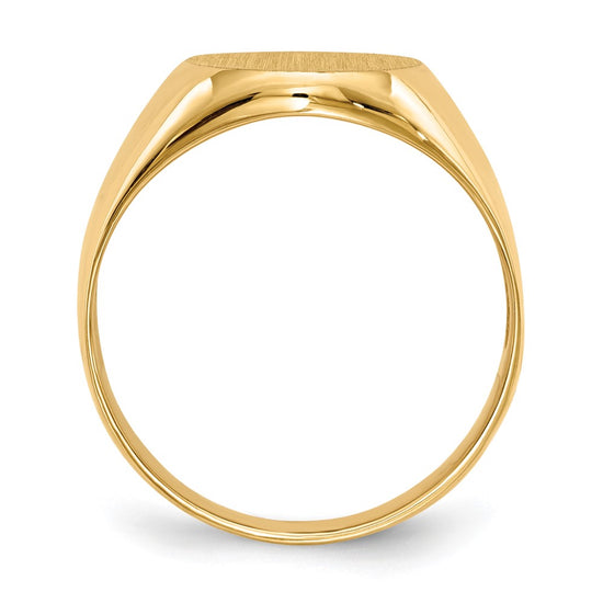 Gold Polished Circle Open Back Signet Ring — 14k Yellow Gold