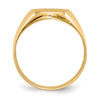 Gold Polished Circle Open Back Signet Ring — 14k Yellow Gold
