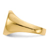 Gold Polished Circle Open Back Signet Ring — 14k Yellow Gold