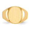 Gold Polished Circle Open Back Signet Ring — 14k Yellow Gold
