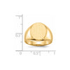 Gold Polished Circle Open Back Signet Ring — 14k Yellow Gold