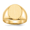 Gold Polished Circle Open Back Signet Ring — 14k Yellow Gold