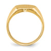 Gold Polished Circle Open Back Signet Ring — 14k Yellow Gold