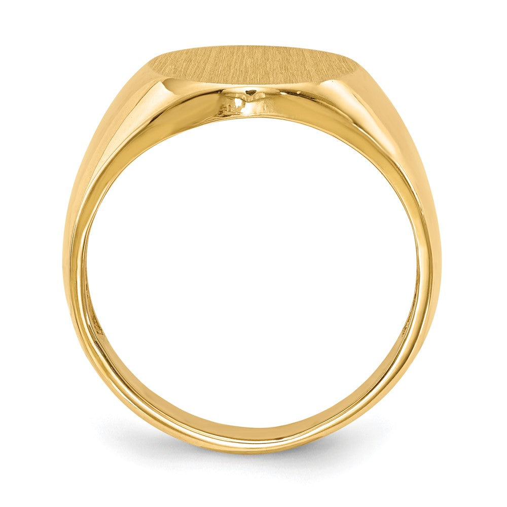 Gold Polished Circle Open Back Signet Ring — 14k Yellow Gold