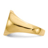 Gold Polished Circle Open Back Signet Ring — 14k Yellow Gold
