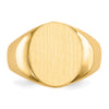 Gold Polished Circle Open Back Signet Ring — 14k Yellow Gold