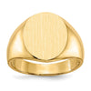 Gold Polished Circle Open Back Signet Ring — 10k Yellow Gold