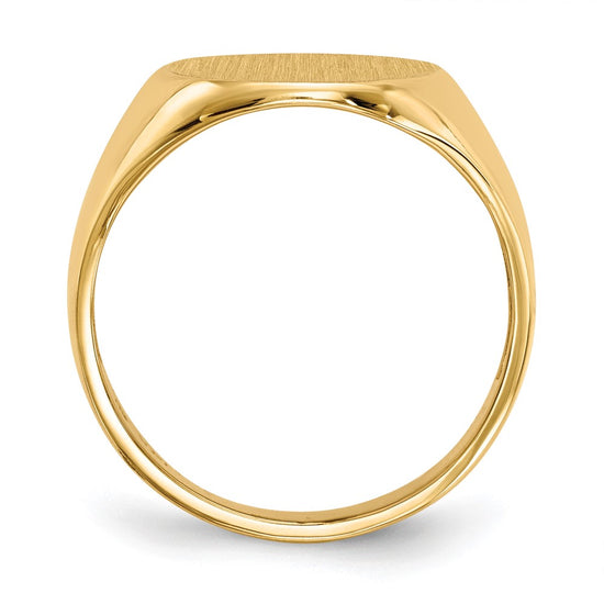 Gold Polished Circle Open Back Signet Ring — 14k Yellow Gold