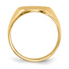 Gold Polished Circle Open Back Signet Ring — 14k Yellow Gold