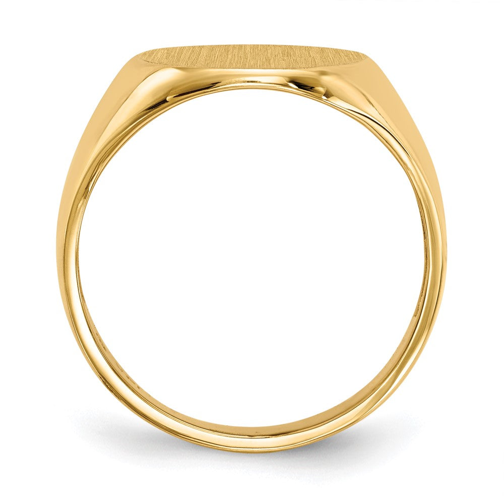 Gold Polished Circle Open Back Signet Ring — 14k Yellow Gold
